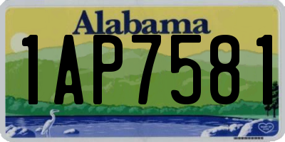 AL license plate 1AP7581