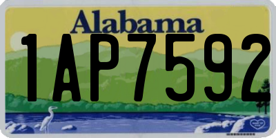 AL license plate 1AP7592