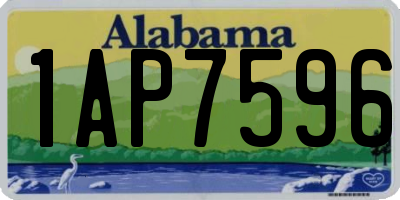 AL license plate 1AP7596