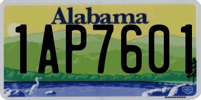 AL license plate 1AP7601