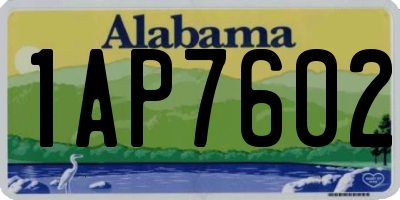 AL license plate 1AP7602