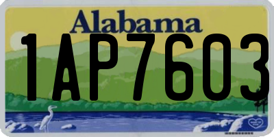AL license plate 1AP7603