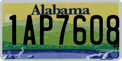 AL license plate 1AP7608
