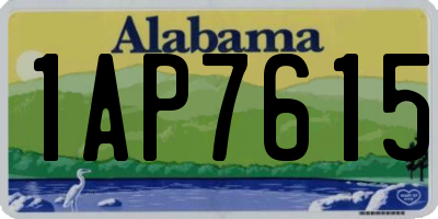 AL license plate 1AP7615