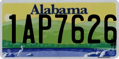 AL license plate 1AP7626