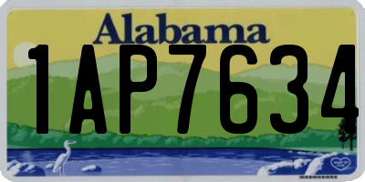 AL license plate 1AP7634
