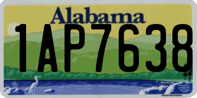 AL license plate 1AP7638