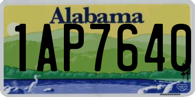 AL license plate 1AP7640