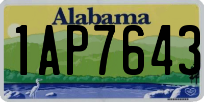AL license plate 1AP7643