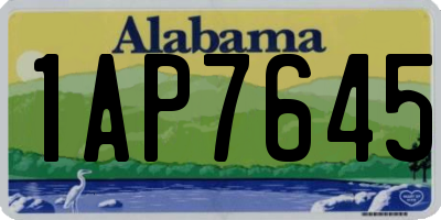 AL license plate 1AP7645