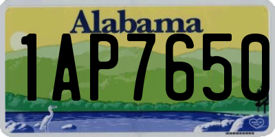 AL license plate 1AP7650