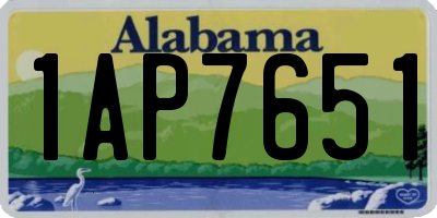 AL license plate 1AP7651