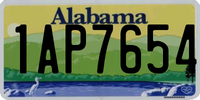 AL license plate 1AP7654