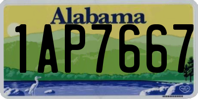 AL license plate 1AP7667