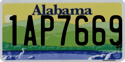 AL license plate 1AP7669