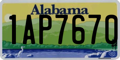 AL license plate 1AP7670