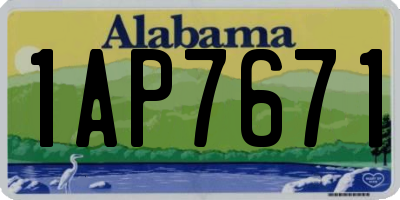 AL license plate 1AP7671