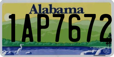 AL license plate 1AP7672