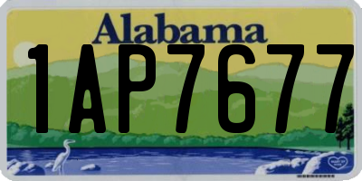 AL license plate 1AP7677