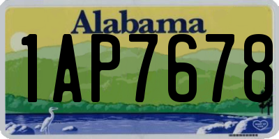 AL license plate 1AP7678