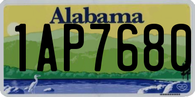 AL license plate 1AP7680