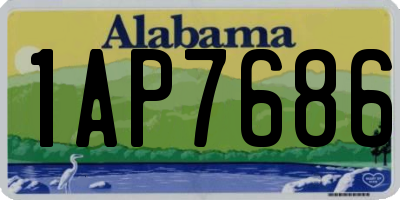 AL license plate 1AP7686