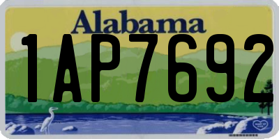 AL license plate 1AP7692