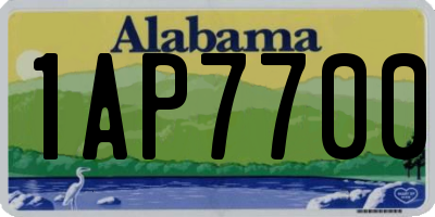 AL license plate 1AP7700
