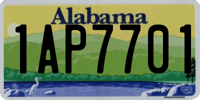 AL license plate 1AP7701
