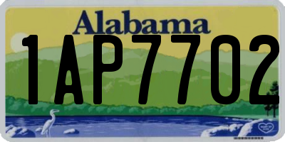 AL license plate 1AP7702