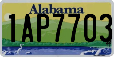 AL license plate 1AP7703