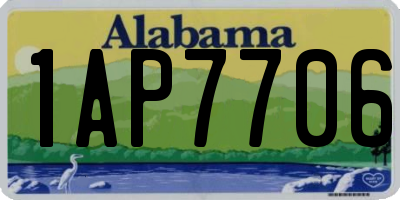 AL license plate 1AP7706