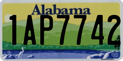 AL license plate 1AP7742