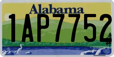 AL license plate 1AP7752
