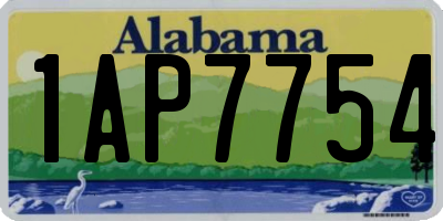 AL license plate 1AP7754