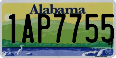 AL license plate 1AP7755