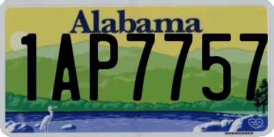 AL license plate 1AP7757