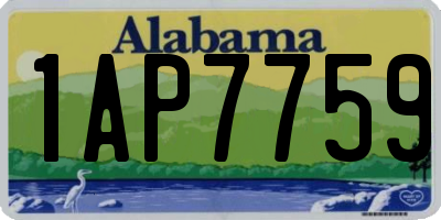 AL license plate 1AP7759