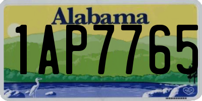 AL license plate 1AP7765