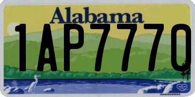 AL license plate 1AP7770