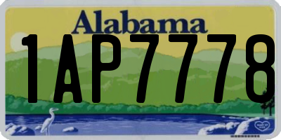 AL license plate 1AP7778