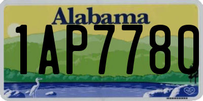 AL license plate 1AP7780