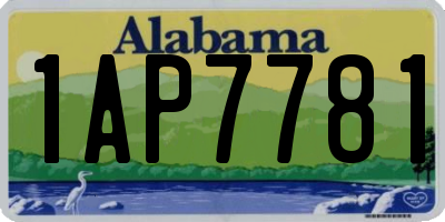 AL license plate 1AP7781