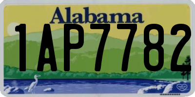 AL license plate 1AP7782
