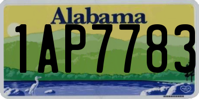 AL license plate 1AP7783