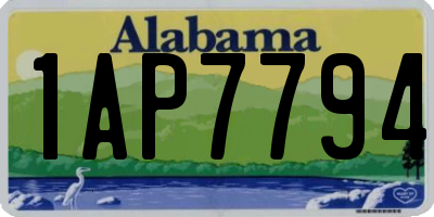 AL license plate 1AP7794