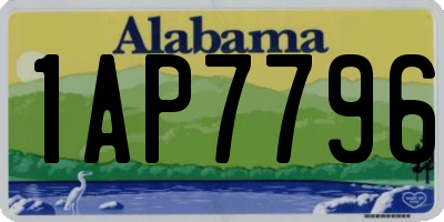 AL license plate 1AP7796