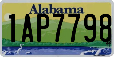 AL license plate 1AP7798