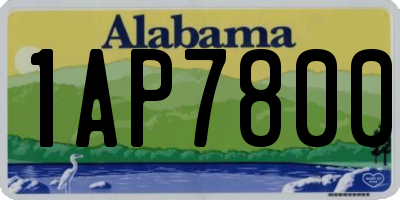 AL license plate 1AP7800