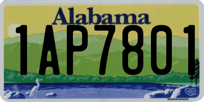 AL license plate 1AP7801